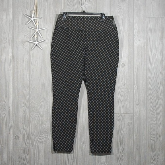 CAbi Ankle Pants Size 6 Black White Polka Dot 5175 - Picture 2 of 8